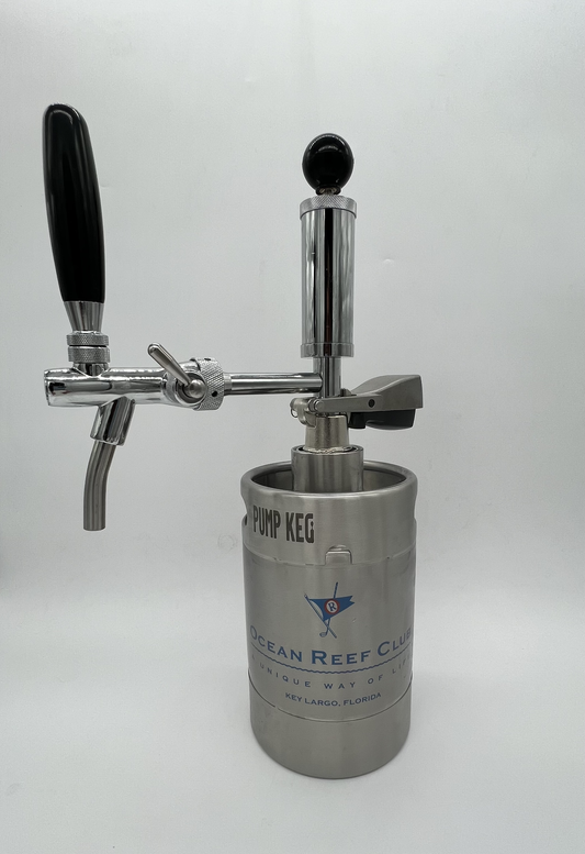 2L Custom logo Pump Keg WITH adjustable flow tap dispenser. NO keg opener