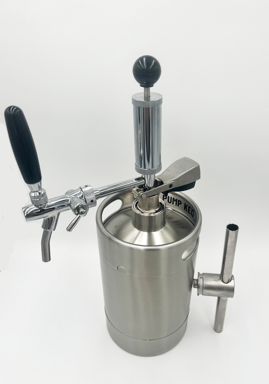 5L Pump Keg complete system w/adjustable tap flow dispenser system & keg opener