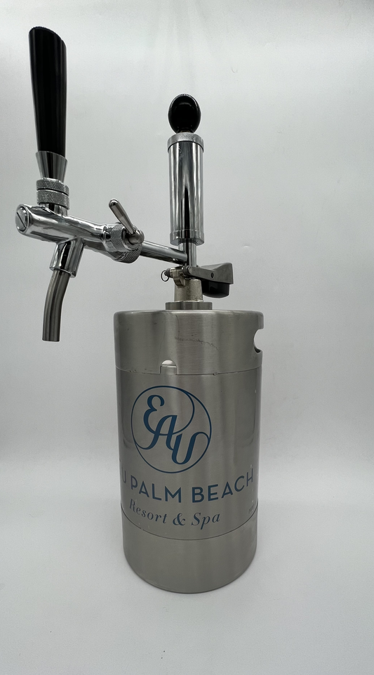 5L Custom logo Pump Keg with adjustable flow tap. NO keg opener