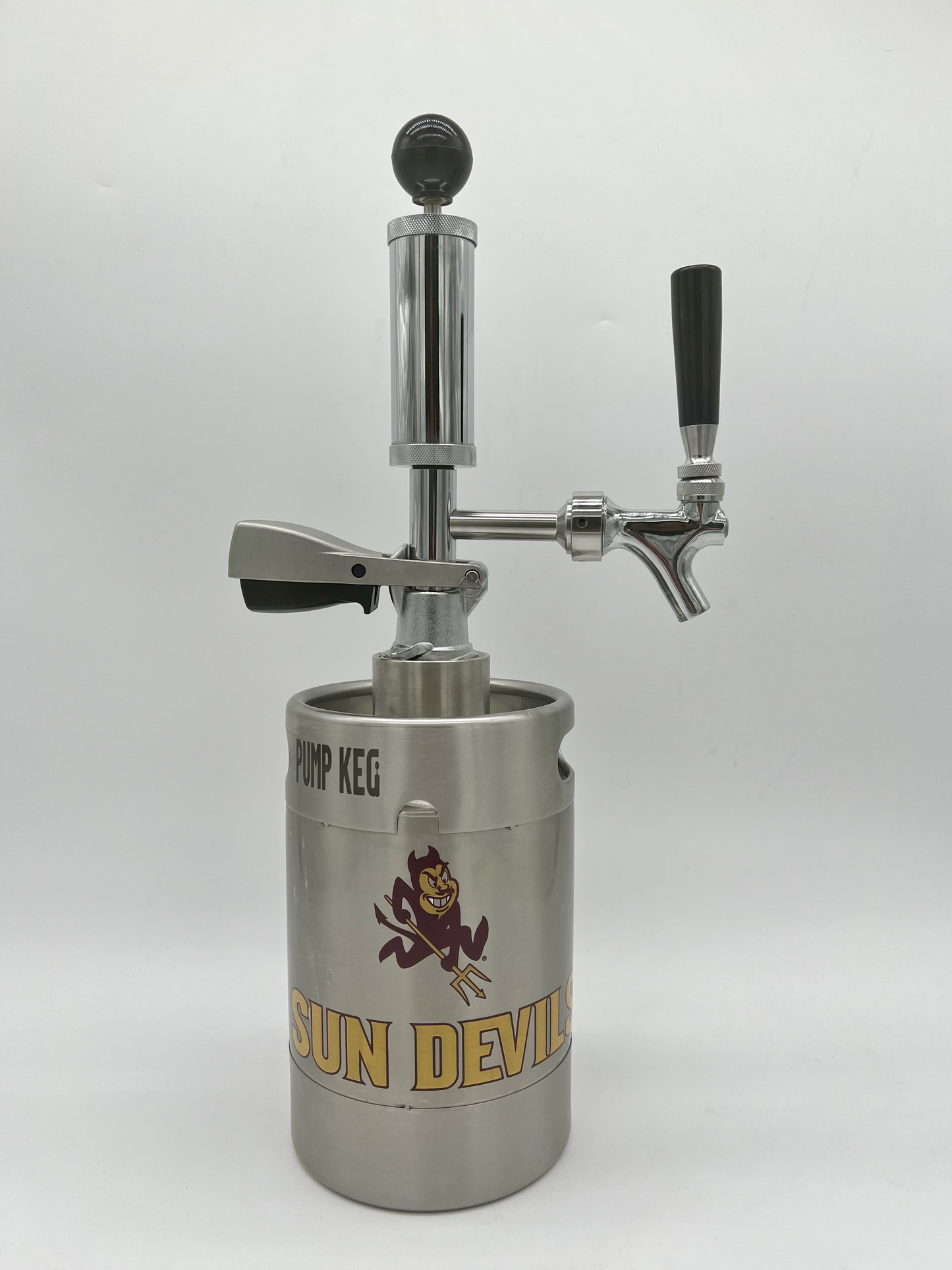 2L Custom logo Pump Keg with NON-adjustable flow tap dispenser. NO keg opener