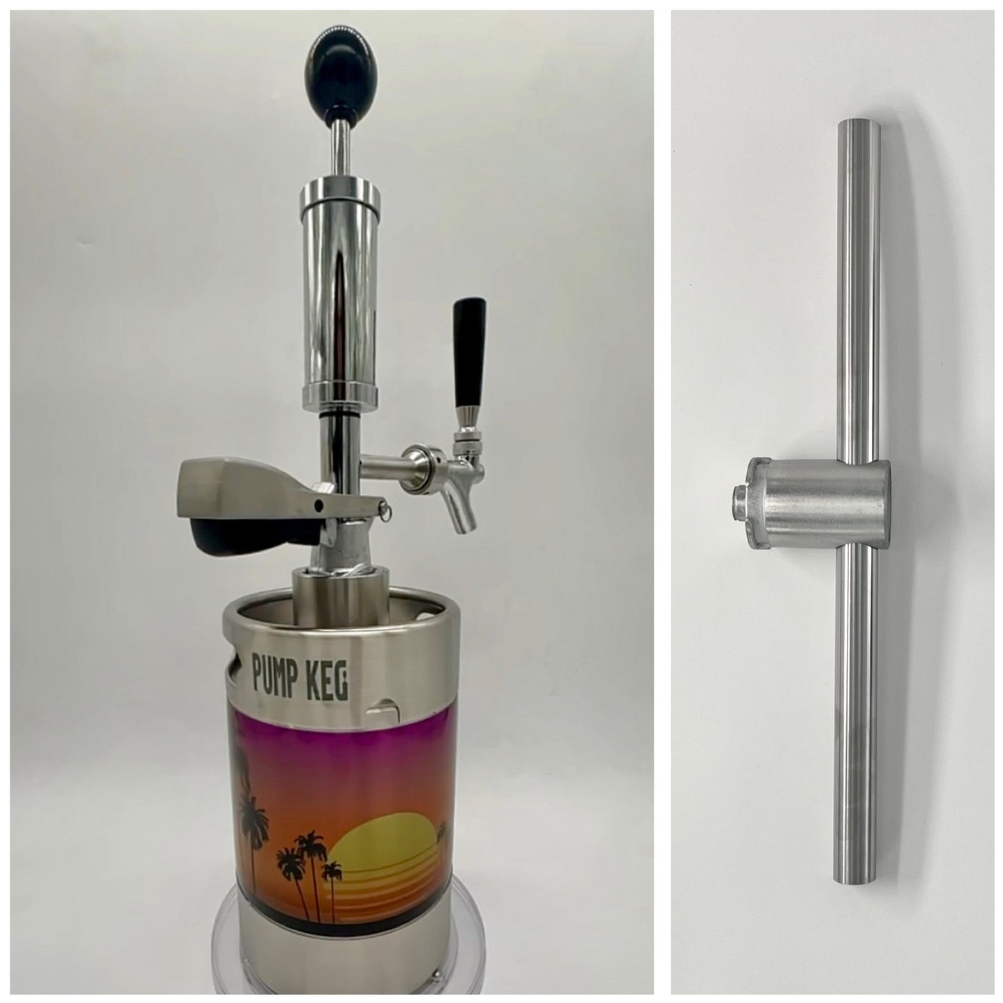 2L Custom logo Pump Keg complete system with NON-adjustable flow tap dispenser & keg opener